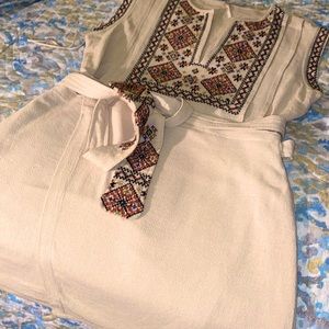 Womens Free People Textured Cotton Wrap Dress, Size M,